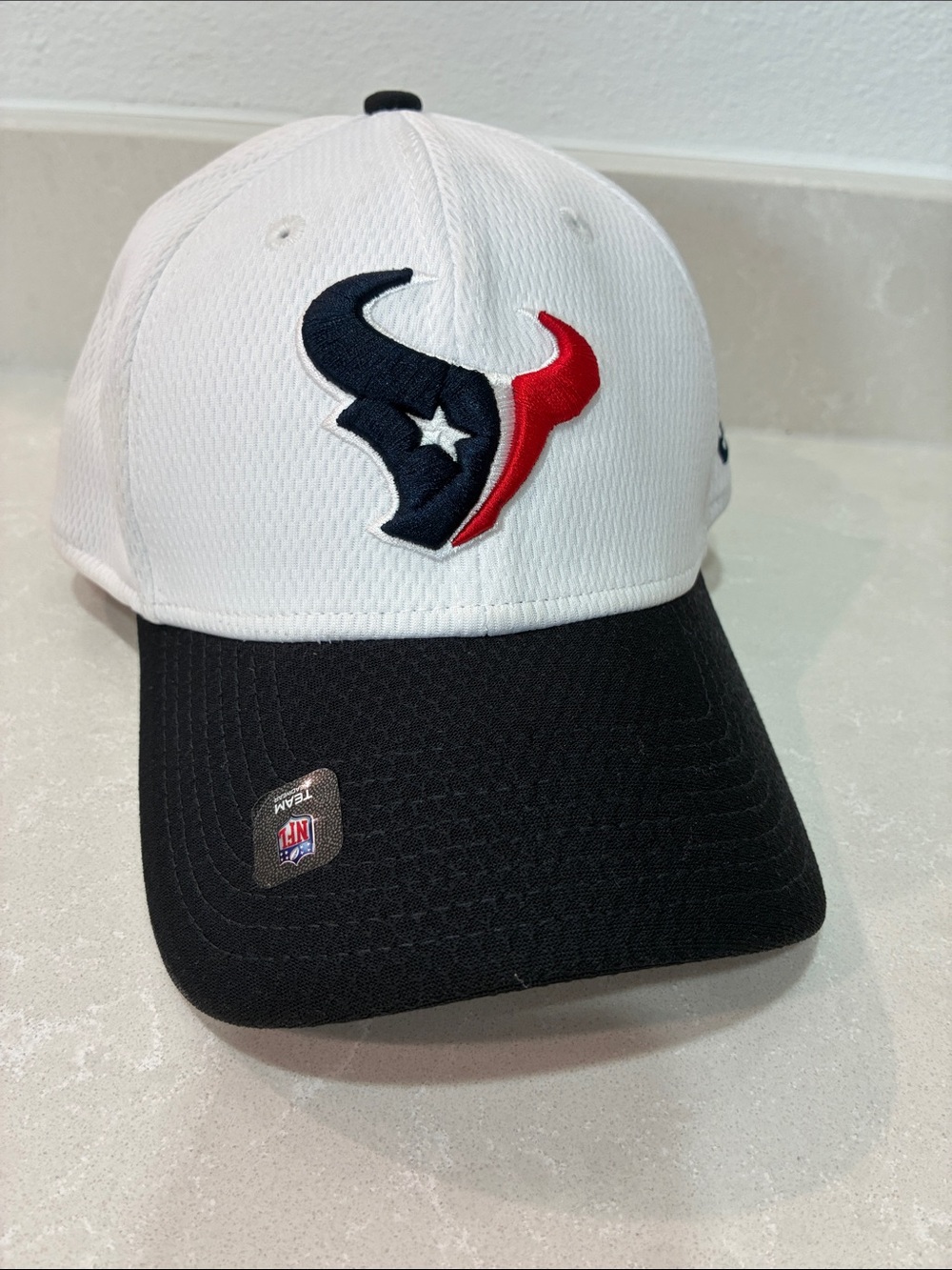 NFL Houston Texans White, Black & Red Embroidered Logo Hat
